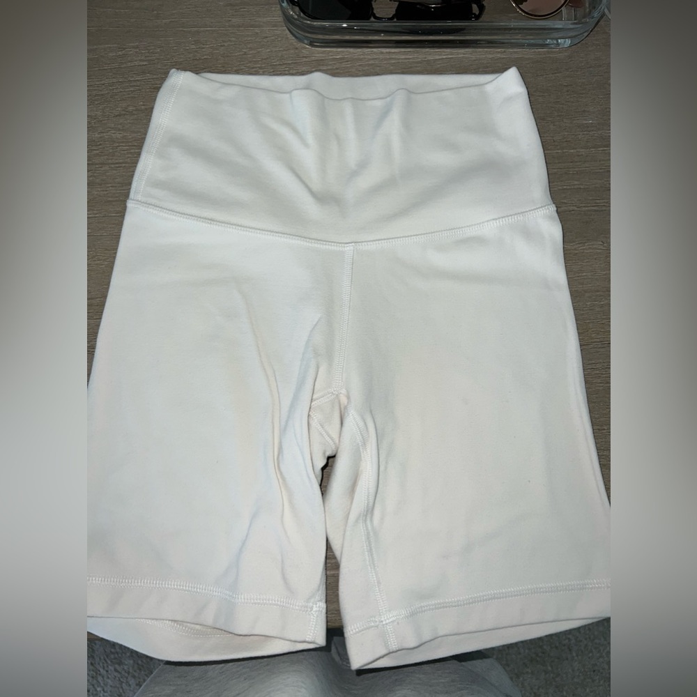 Aritzia White Bike Shorts